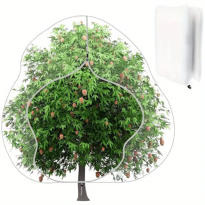 Nailono vabzdžių tinklo maišelis ir dangtelis vaismedžiams ir sodui - angos dydis 10-100, vielos skersmuo 9-10, tarnavimo laikas 3-5 metai