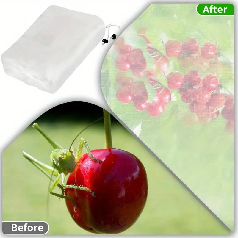 Nailono vabzdžių tinklo maišelis ir dangtelis vaismedžiams ir sodui - angos dydis 10-100, vielos skersmuo 9-10, tarnavimo laikas 3-5 metai