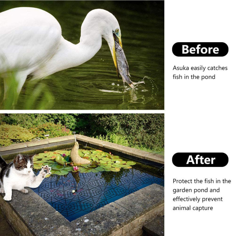 JY Nailono šešiakampis tvenkinio tinklas, 20 vienetų komplektas, apsauginis tinklas žuvininkystei