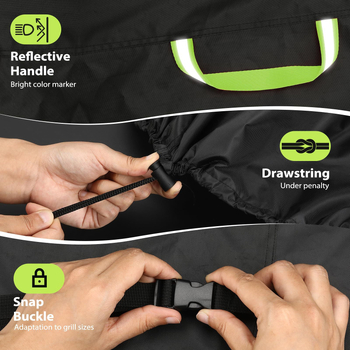 Κάλυμμα ψησταριάς μπάρμπεκιου, ύφασμα 600D Oxford, Αδιάβροχο, Ανθεκτικό στη σκόνη και UV-ανθεκτικό, Μοντέλο ZC13