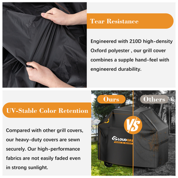 Acoperire pentru grătar de grădină, exterior, impermeabilă și rezistentă la praf, țesătură Oxford 210D, stil modern minimalist