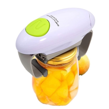 Dvigubo ausies elektrinis butelių ir skardinių atidarytuvas, virtuvė, plastikas