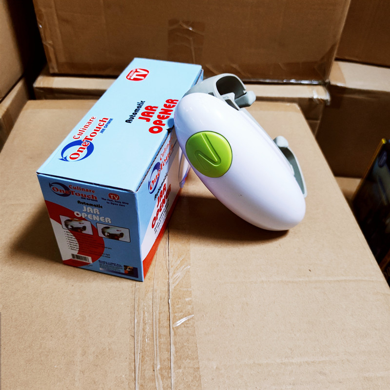 Dvigubo ausies elektrinis butelių ir skardinių atidarytuvas, virtuvė, plastikas