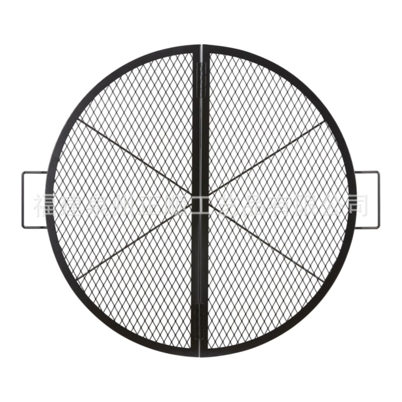 Преносим кръгъл грил за лагерно барбекю и тава за печене – метал, сгъваем, модел 103-2, 3,5 кг, за 3–5 човека