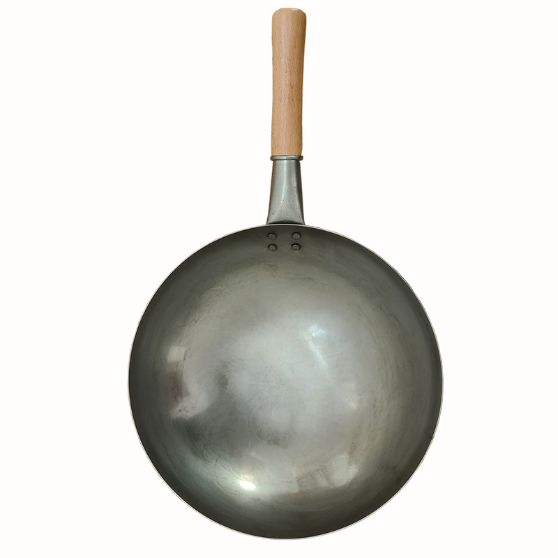 Wok - kalvio plieno, kinų stiliaus, nelimpa, su vienu dugnu, gylis 8–11 cm