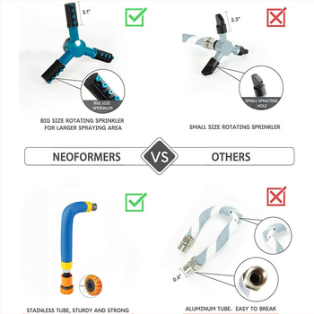 Περιστρεφόμενος κήπος ποτιστήρας, ABS σώμα, στυλ κανάτα/πότισμα/ντους, 360° περιστροφή, χωρητικότητα 10