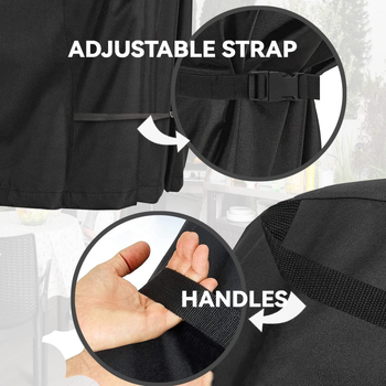 Κάλυμμα τραπεζιού εξωτερικού χώρου (ορθογώνιο, πολυεστερικό ύφασμα, αδιάβροχο, προστασία από τη σκόνη και τον ήλιο)