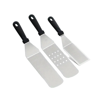 Dewdrop nerūdijančio plieno kepsninės rinkinys – 17 dalių, su klipu, šepetėliu, šakute ir mentelė