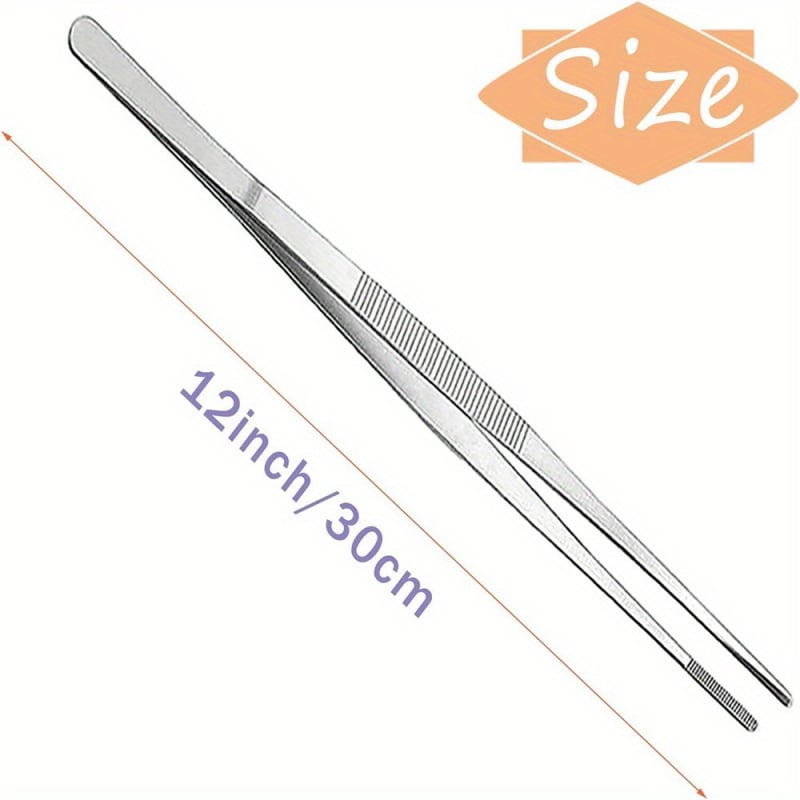 Pincete od nehrđajućeg čelika s preciznim zupčastim vrhovima za pečenje i roštiljanje — Podrijetlo: Guangdong; Težina: 166 g; Stil: Nepravilan; Uvoz: Ne