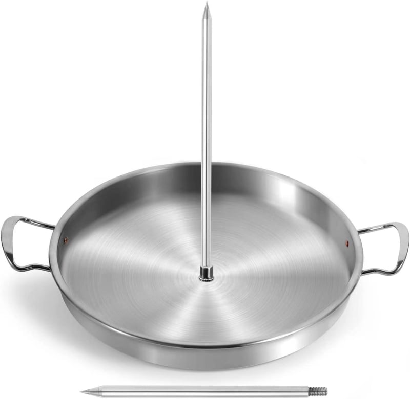 Vastagított rozsdamentes acél grill tartó kukoricára, csirkére és tekercsekhez – modern egyszerű dizájn, fém kivitel