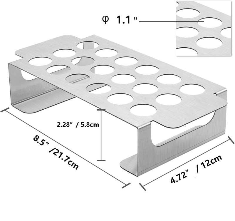 Стоманена квадратна решетка за барбекю за чушки и пилешки крилца — електроплатирана, тегло 360 г, многофункционален кухненски инструмент