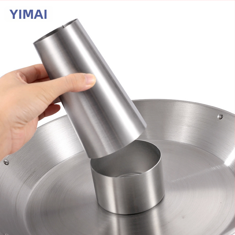 Стоманена тава за печене на пиле, кръгла форма, полирана повърхност, преносима и със свалящ се държач за пуйка, мултифункционална, тегло 0.94