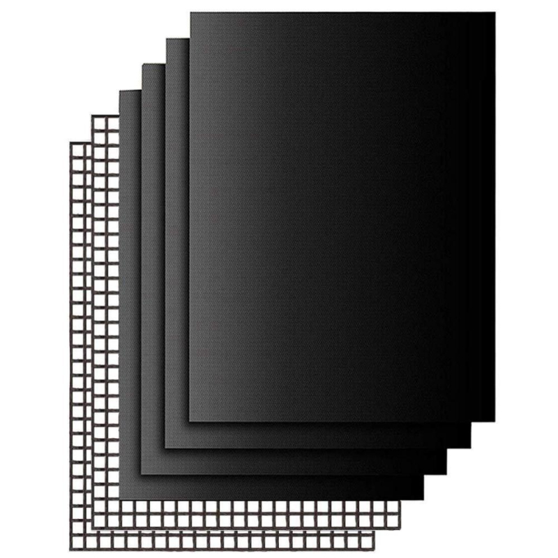 Apskritimo formos kepsninės kilimėlis su PTFE (teflono) danga, nelimpantis, aukštos temperatūros atsparus