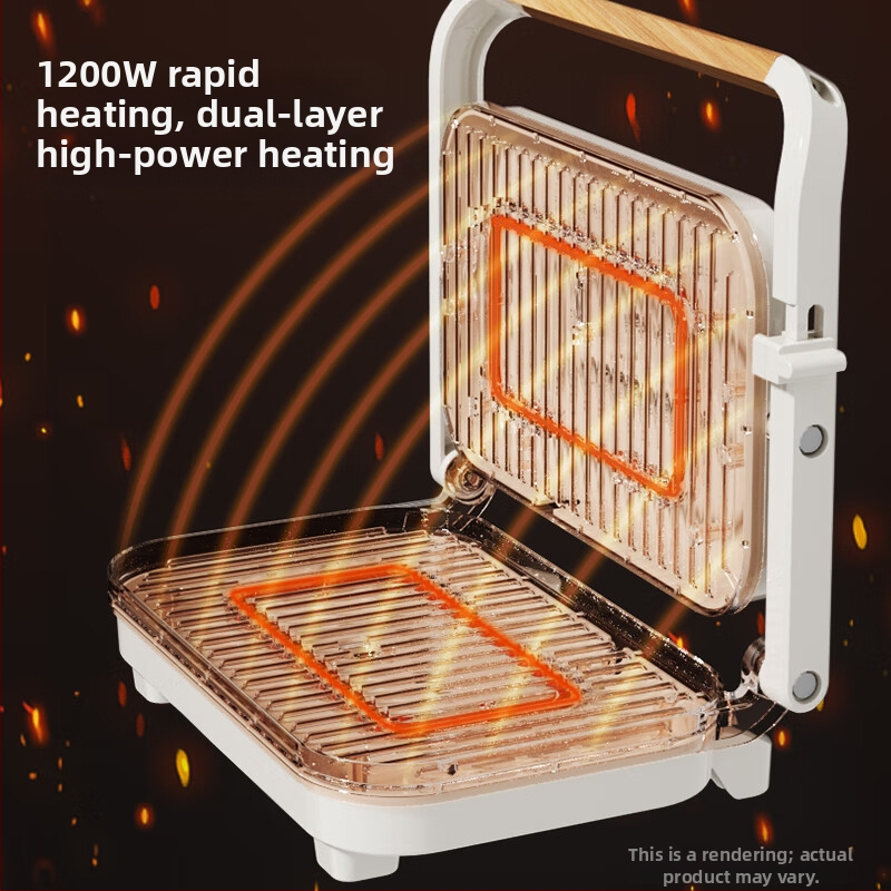 Pioneer електрически тиган за палачинки и сандвичи SE23D07 - двустранно нагряване, механично управление, 220V, 1200W