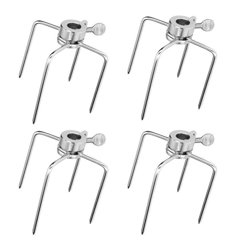 Πιρούνι μπάρμπεκιου, ηλεκτροχρωμιωμένο, τετράζυγο, πολυλειτουργικό, ανοξείδωτος χάλυβας 304