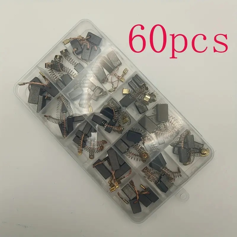 Комплект графитни четки за електрически инструменти, 60 броя, за ремонт на части