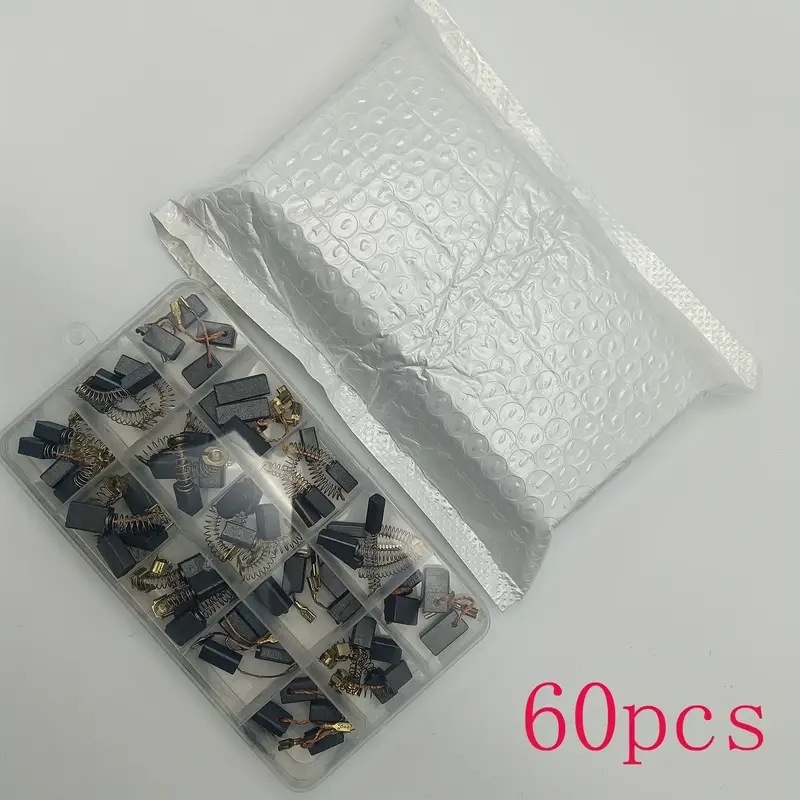 Комплект графитни четки за електрически инструменти, 60 броя, за ремонт на части