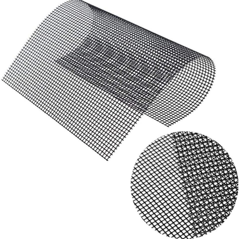 PTFE kattega klaasfiibergrillmatt, ruudukujuline, mitte kleepuv, kõrge temperatuuri vastupidavus