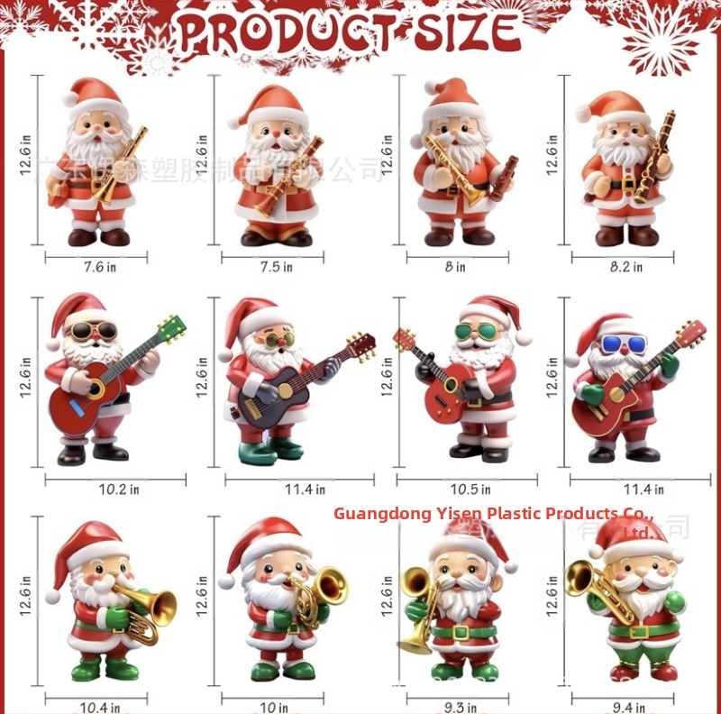 Музикална коледна дворна декорация със Санта – външна украса за тревна площ със колчета; дебелина 4; тегло на бройка 1; производител Guangdong Eason Plastic Products Co., Ltd; марка 220.