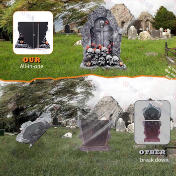 Σήμα αυλής σε σχήμα τάφου για Χάλοουίν, αδιάβροχο, ανθεκτικό στην υγρασία, UV-ανθεκτικό