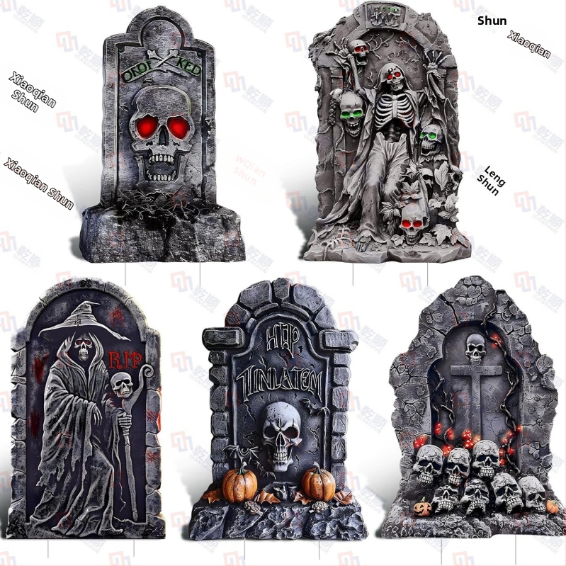Хелоуин надгробен знак за двор и тревни площи, декоративен за двор, водоустойчив, влагозащитен, UV-устойчив