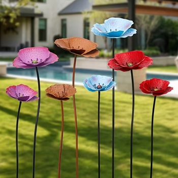 Σιδερένια διακοσμητική ανθοστοιχία κήπου – εξωτερική βάση για γείωση στο έδαφος, μεταλλικός διακοσμητικός με μοντέρνο μινιμαλιστικό στυλ