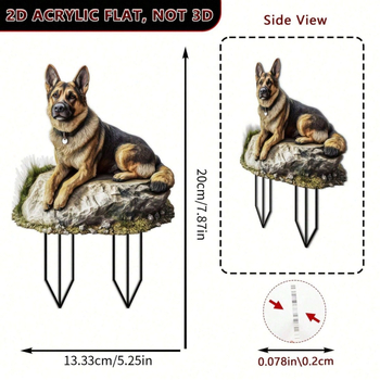 Градински знак, ангелоподобен 2D акрилен декор, класически стил, рязане и печат