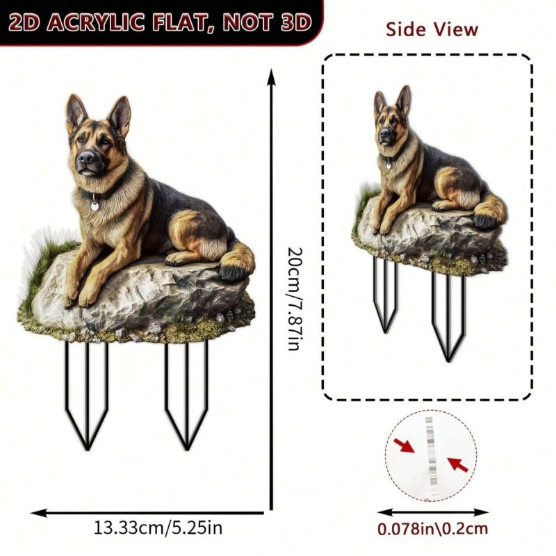 Градински знак, ангелоподобен 2D акрилен декор, класически стил, рязане и печат