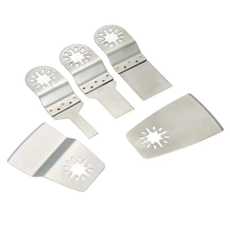 Осцилиращи ножове за трион, комплект 100 бр., HSS (високоскоростна стомана), универсална монтажна дупка