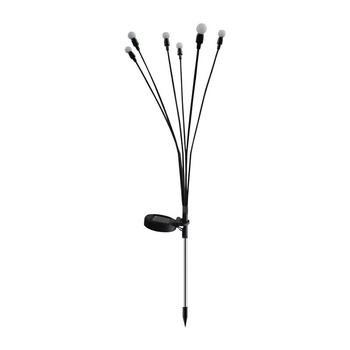 Соларни светулки за двор – водоустойчиви градински светлини със земен монтаж, неръждаема стомана, IP65, 5W, 6–12 ч осветяване, бутон за управление на светлината