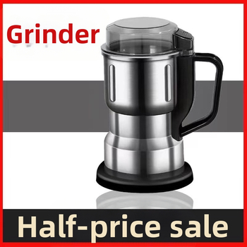 Домашна компактна мелница за зърна и билки, стоманено тяло и съд, капацитет 1–3 л, 30 000–39 999 об/мин, 3 скорости, управление с бутон, 6+ ножове