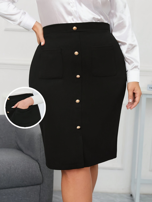 Moteriška prigludusi prie klubų midi sijonas, poliesteris 95%+, mikroelastinis