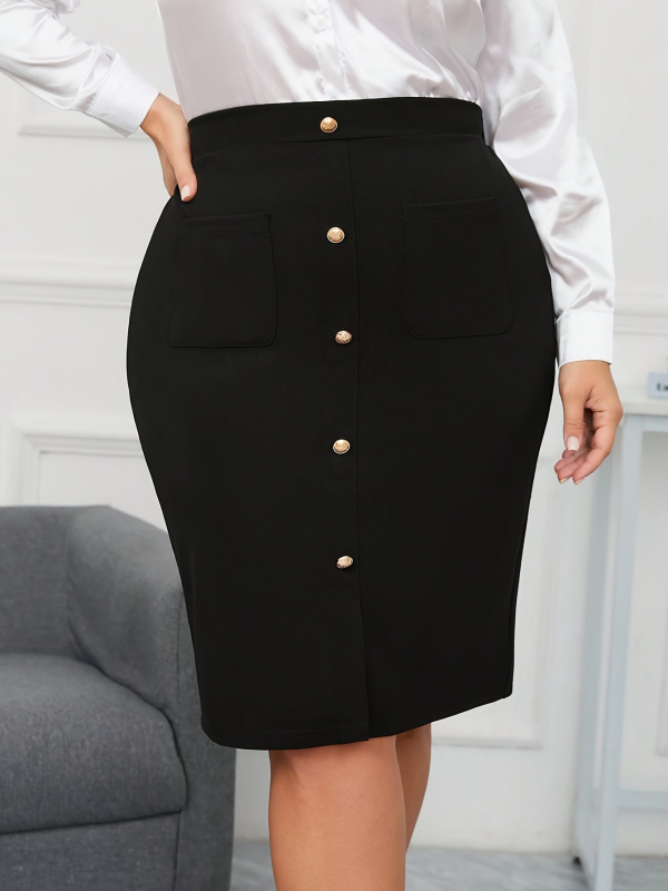 Moteriška prigludusi prie klubų midi sijonas, poliesteris 95%+, mikroelastinis