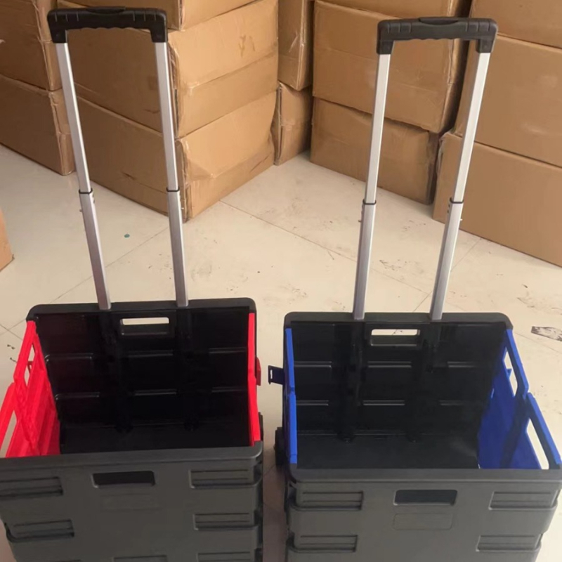 QITA 65L Plastmasas Saliekamie Iepirkumu Rati – Pārvietojams Divriteņu Ratiņš, Tilpums 65L, Slodze 100 kg, Materiāls PP