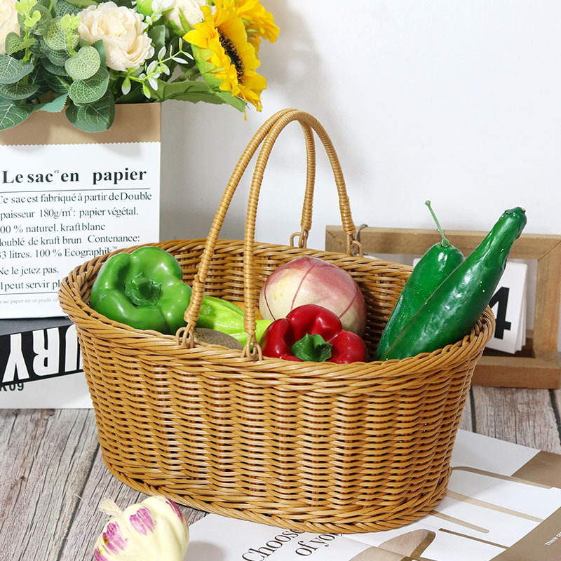 Piknikkosár gyümölcsök és zöldségekhez, HT4999 modell, PP anyag, modern és minimalist stílus, alkalmas gyümölcsökre és zöldségekre