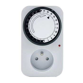 Gu Yi išmanus kištuko lizdas su laikmačiu, Europos standartas, mechaninis 24 valandų laikmačio ciklas, automatinis įjungimas/išjungimas, CE sertifikatas