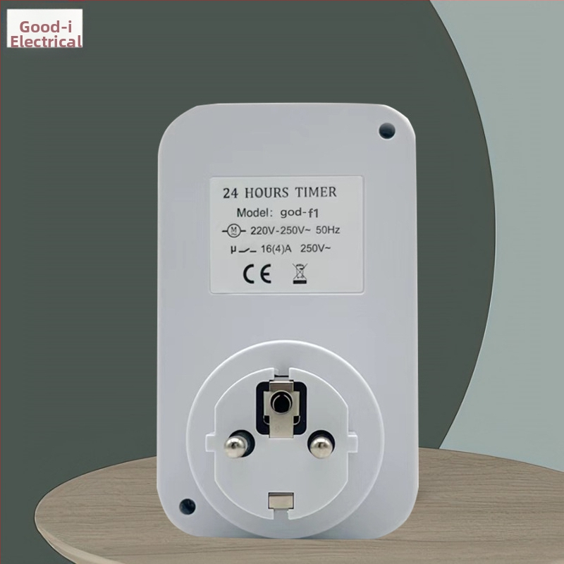 Gu Yi интелигентен електрически контакт с таймер - механичен 24-часов цикъл, европейски стандарт, автоматично включване/изключване, CE сертификация