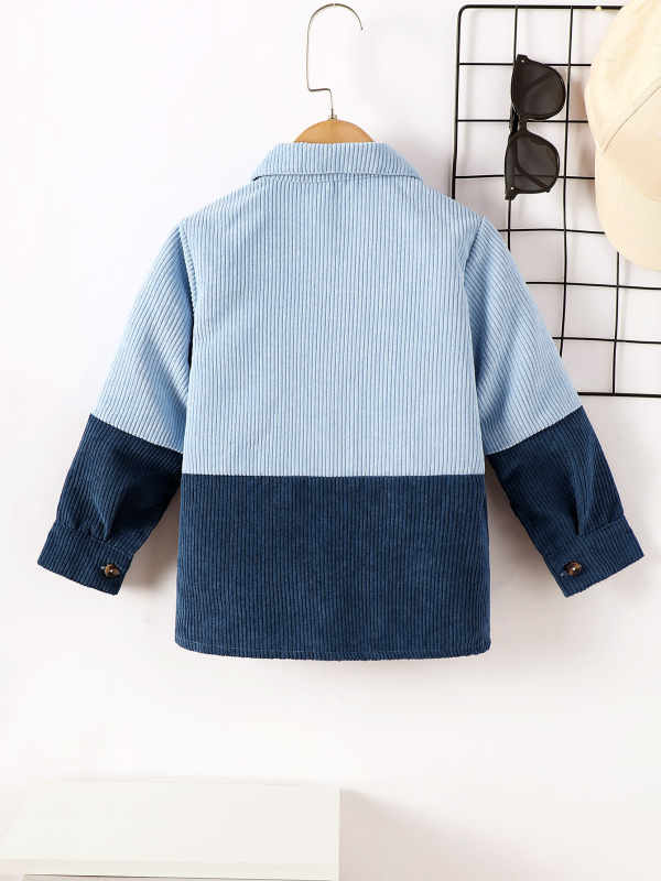 Детска риза с лафел яка, дълъг ръкав, едноцветна полиестер 100%, есен 2024