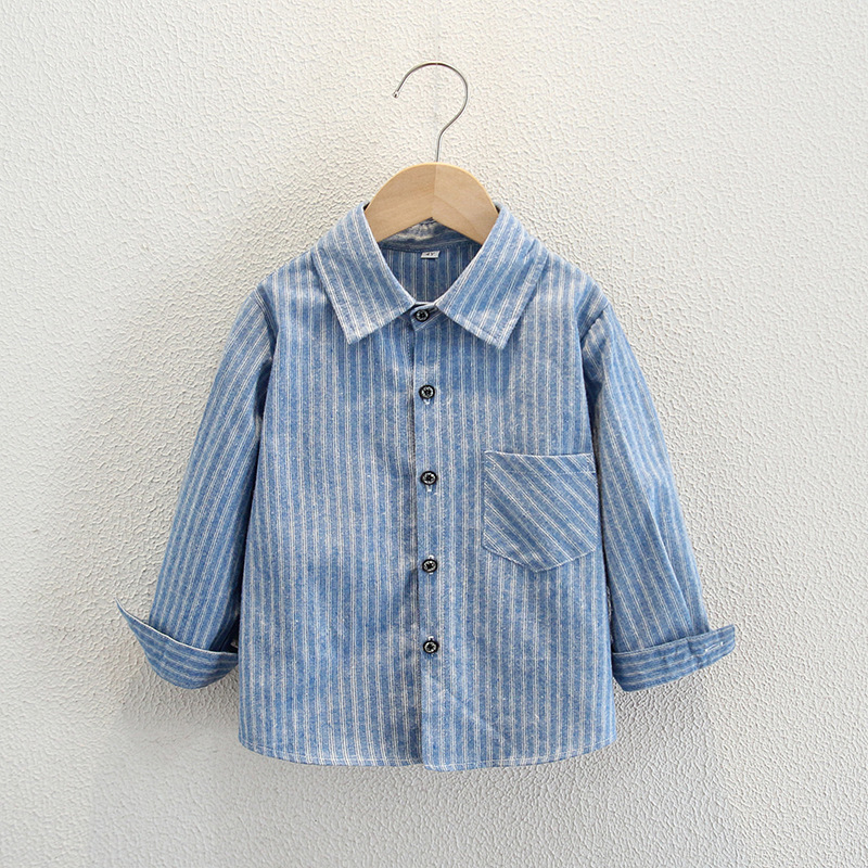 Bērnu kokvilnas svītrainā jaka ar reversu, korejiešu stil, vienkāršs aizdare, svītrainais modelis