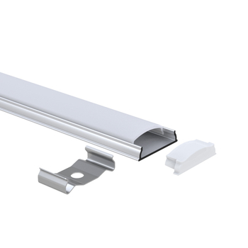 Cieta LED joslas korpuss, alumīnija sakausējums + plastmasas luktura abažūrs, modeļa L085, Baiwei Lighting, oksidēta virsma