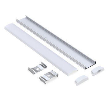 Cieta LED joslas korpuss, alumīnija sakausējums + plastmasas luktura abažūrs, modeļa L085, Baiwei Lighting, oksidēta virsma
