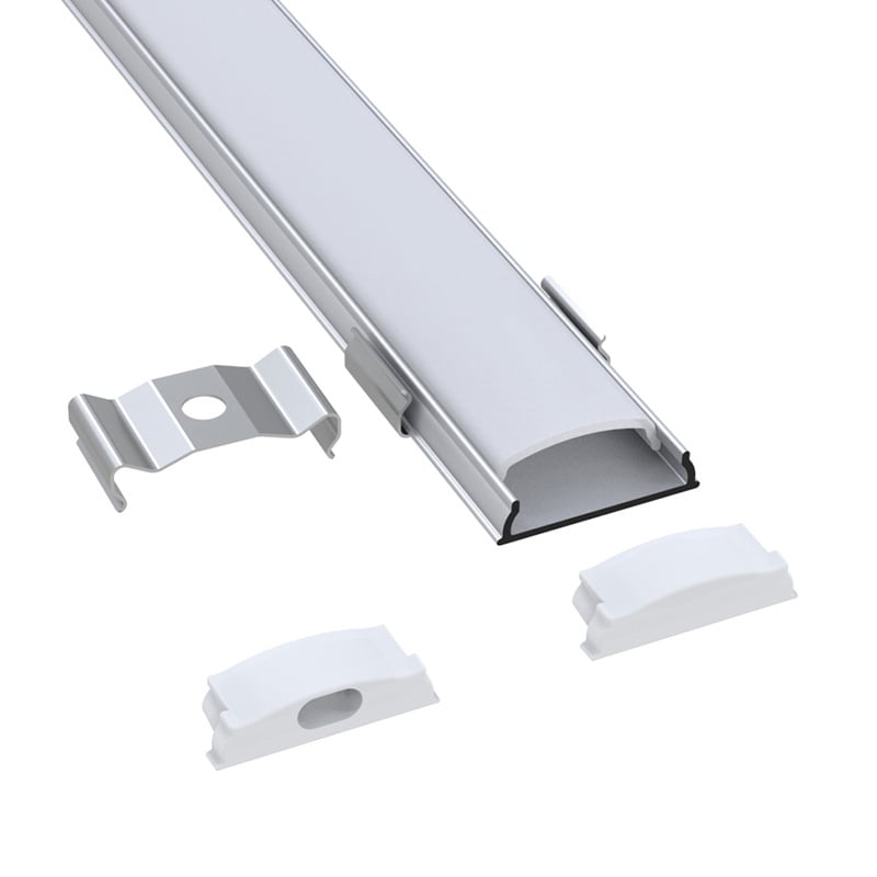 Merev LED fénycső burkolat, alumínium ötvözet + műanyag lámpatest, Modell L085, Baiwei Lighting, oxidált felület