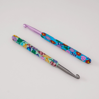 Cow Puff horgolókészlet, 12 alumínium horgolótű, puha agyag fogantyúval, karikatúra dizájn