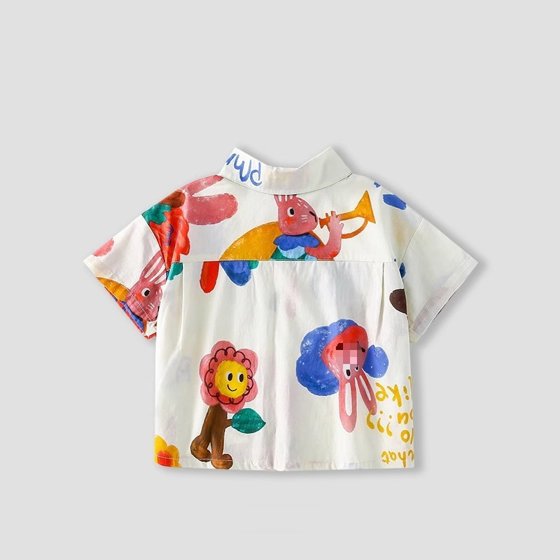 Bērnu polo krekls vasarai 2025 — Japānas un Dienvidkorejas stils; polo apkakle; īsas piedurknes; 100% poliesteris