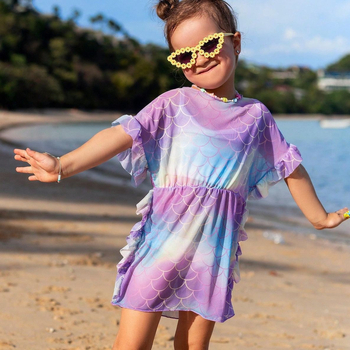 Σετ μαγιό κοριτσιών με ψηλή μέση, ριγέ σχέδιο, γρήγορο στέγνωμα, ανθεκτικό και ελαστικό; ύφασμα 82% πολυεστέρας, επένδυση από πολυεστέρα με 18% ελαστάνη; με επένδυση για το στήθος