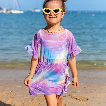 Σετ μαγιό κοριτσιών με ψηλή μέση, ριγέ σχέδιο, γρήγορο στέγνωμα, ανθεκτικό και ελαστικό; ύφασμα 82% πολυεστέρας, επένδυση από πολυεστέρα με 18% ελαστάνη; με επένδυση για το στήθος