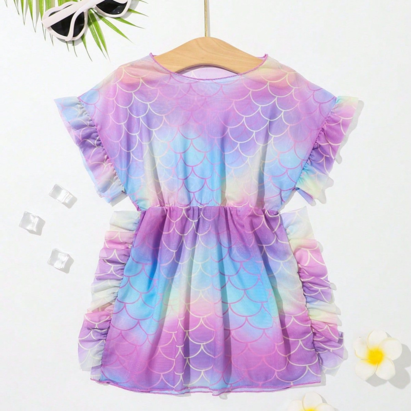 Σετ μαγιό κοριτσιών με ψηλή μέση, ριγέ σχέδιο, γρήγορο στέγνωμα, ανθεκτικό και ελαστικό; ύφασμα 82% πολυεστέρας, επένδυση από πολυεστέρα με 18% ελαστάνη; με επένδυση για το στήθος