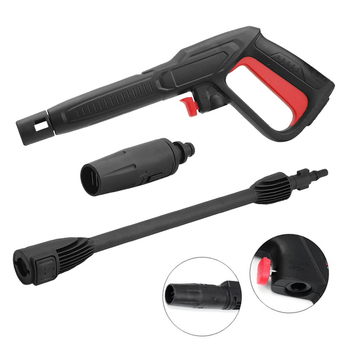 Baojing Augstspiediena auto mazgāšanas pistole – gala daļa PA66+30GF, rokturis no inženierplastmasas, spiediens 160 bar / 2320 psi, svars 600 g, izsmidzināšanas attālums 10