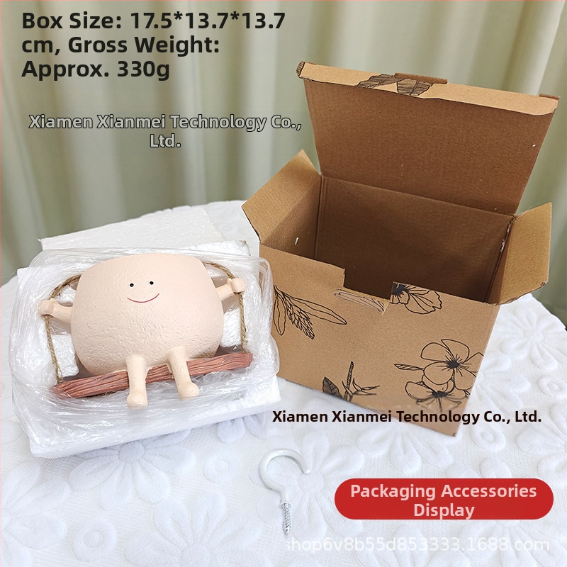 Висяща саксия за цветя от смола с усмихнато лице — WePlus, готова за подарък, процес: смолна обработка