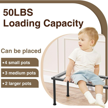 Σφυρήλατο σιδερένιο σκαλοπάτι για φυτά με βάση γλάστρας – Πολυλειτουργική επιδαπέδια στήριξη, 1 επίπεδο, μοντέρνο μινιμαλιστικό στυλ